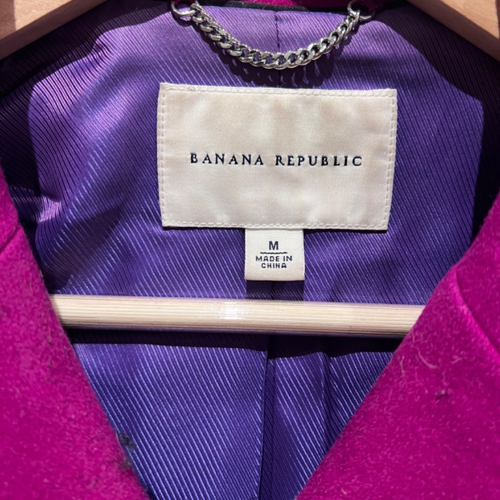 Banana Republic Pink wool swing coat